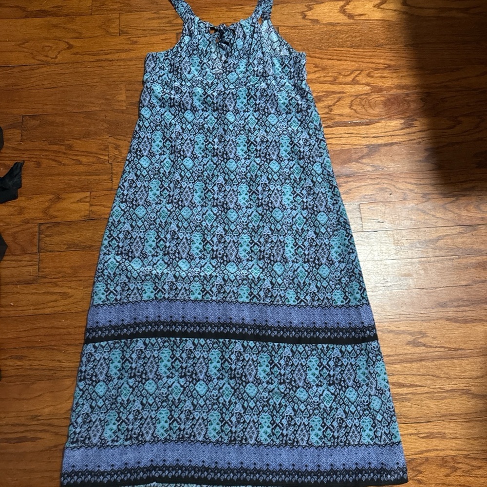 Joie Teal and Black Patterned Dress - Picture 3 of 7